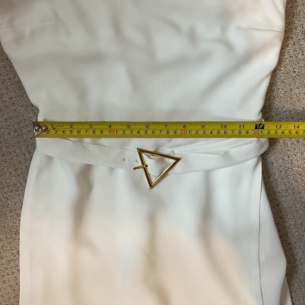 Amanda Uprichard Santos Belted Romper in White Size XS - Picture 8 of 9